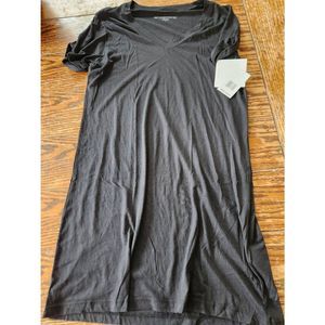 NWT Beyond Yoga Womens Vintage Pima Modal Jersey Northstar Dress Black Size Smal